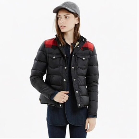 Penfield Jackets & Blazers - Penfield Rockford Plaid Yoke Down Black and Red Size Medium